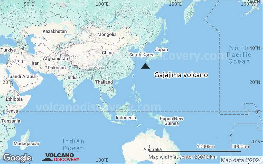 Terrain-type map of Gajajima volcano (world scale)