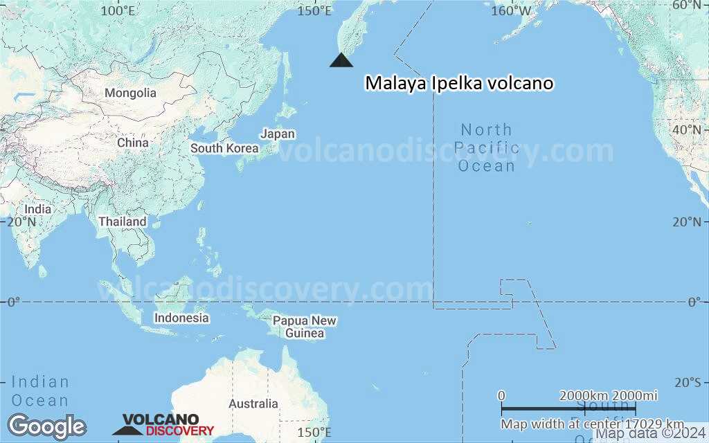 Terrain-type map of Malaya Ipelka volcano (world scale)