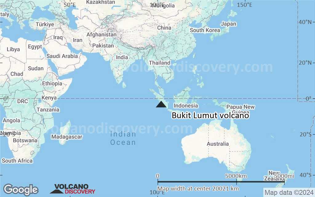 Terrain-type map of Bukit Lumut volcano (world scale)