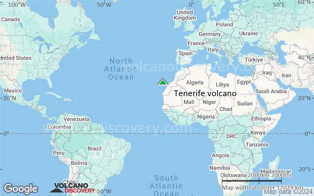 Terrain-type map of Tenerife volcano (world scale)