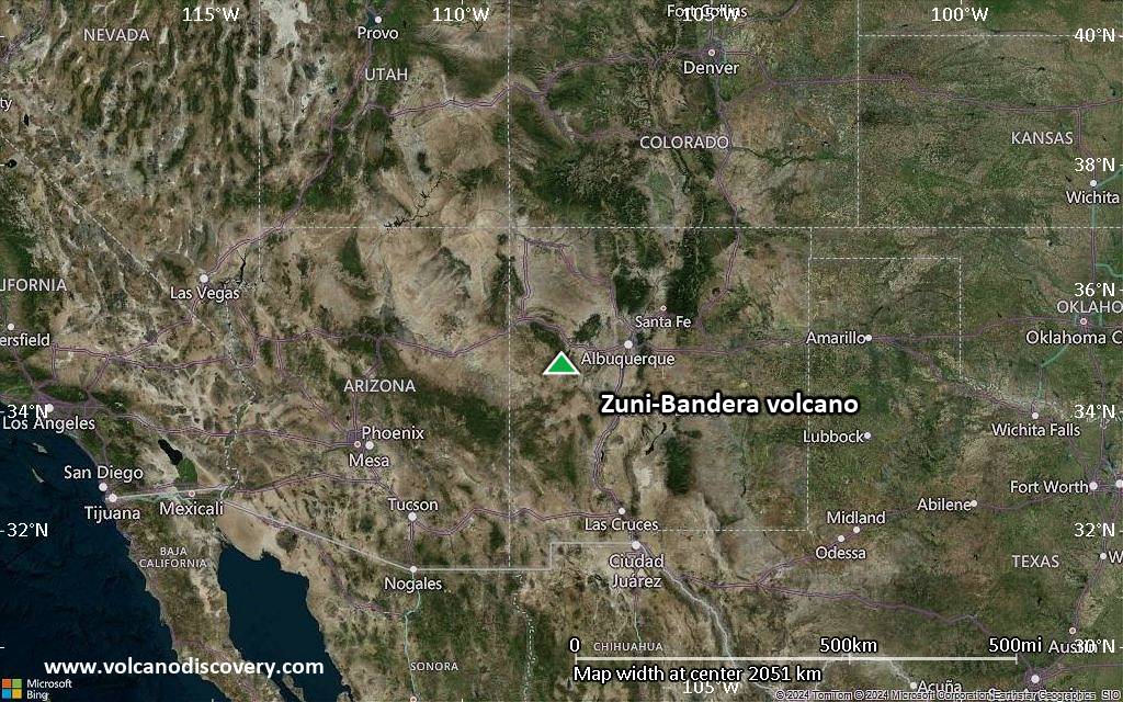 Satellite/aerial-type map of Zuni-Bandera volcano (region scale medium)