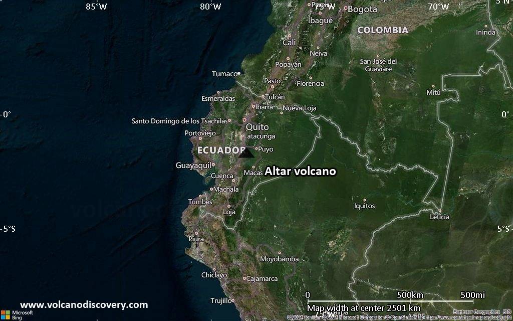 Satellite/aerial-type map of Altar volcano (region scale medium)