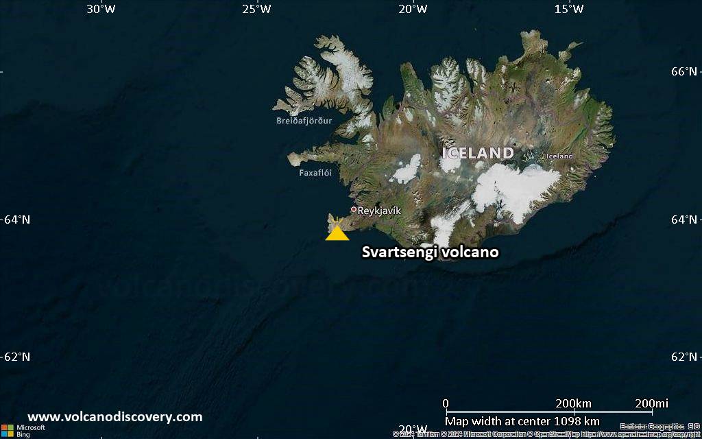 Satellite/aerial-type map of Svartsengi volcano (region scale medium)