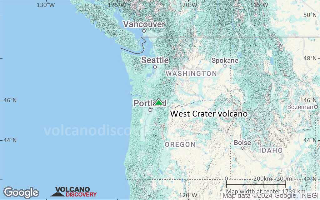 Terrain-type map of West Crater volcano (region scale medium)
