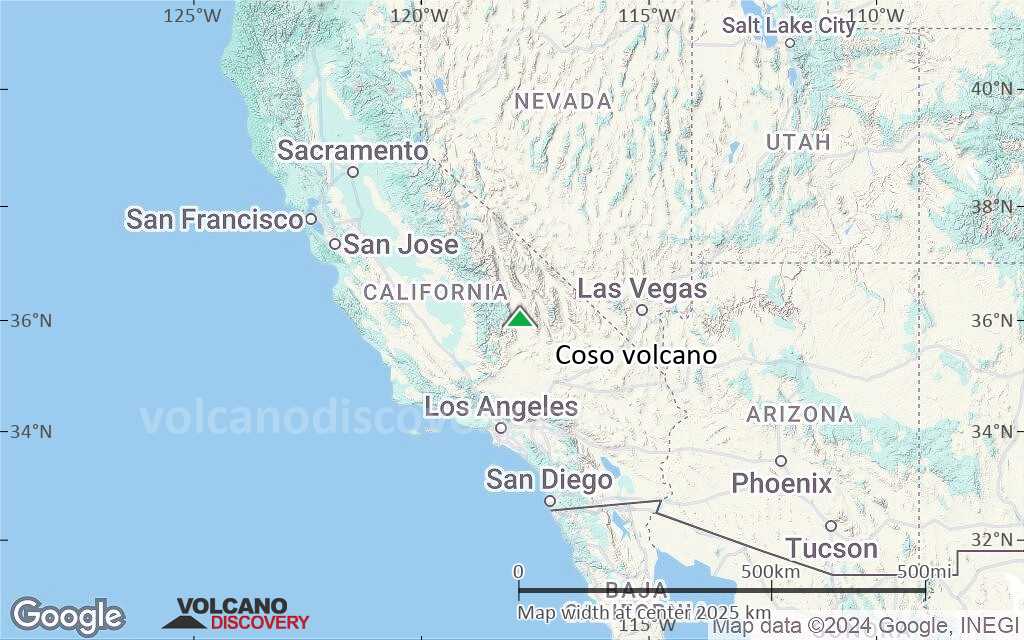 Terrain-type map of Coso volcano (region scale medium)