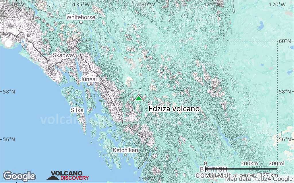 Terrain-type map of Edziza volcano (region scale medium)
