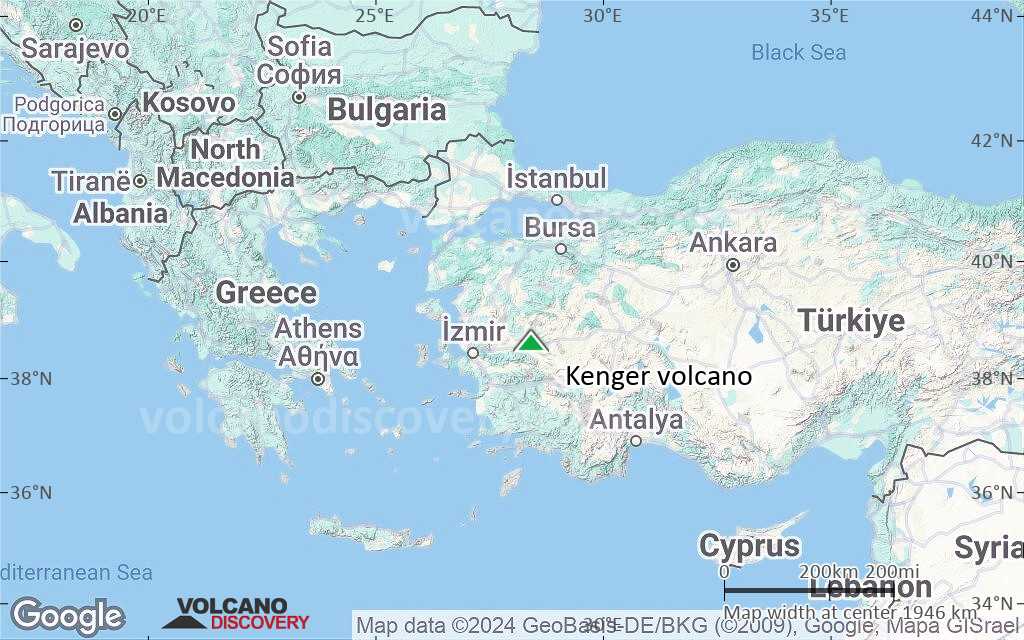 Terrain-type map of Kenger volcano (region scale medium)