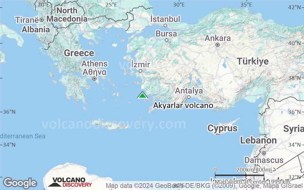 Terrain-type map of Akyarlar volcano (region scale medium)