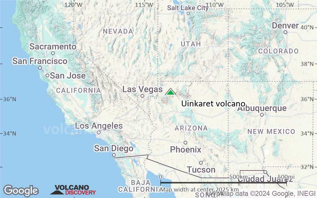 Terrain-type map of Uinkaret volcano (region scale medium)
