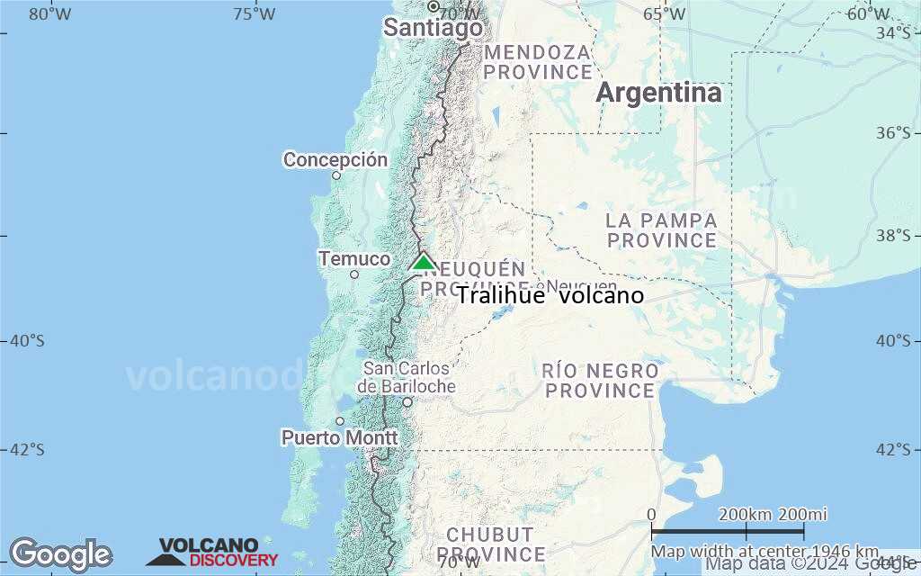 Terrain-type map of Tralihue volcano (region scale medium)