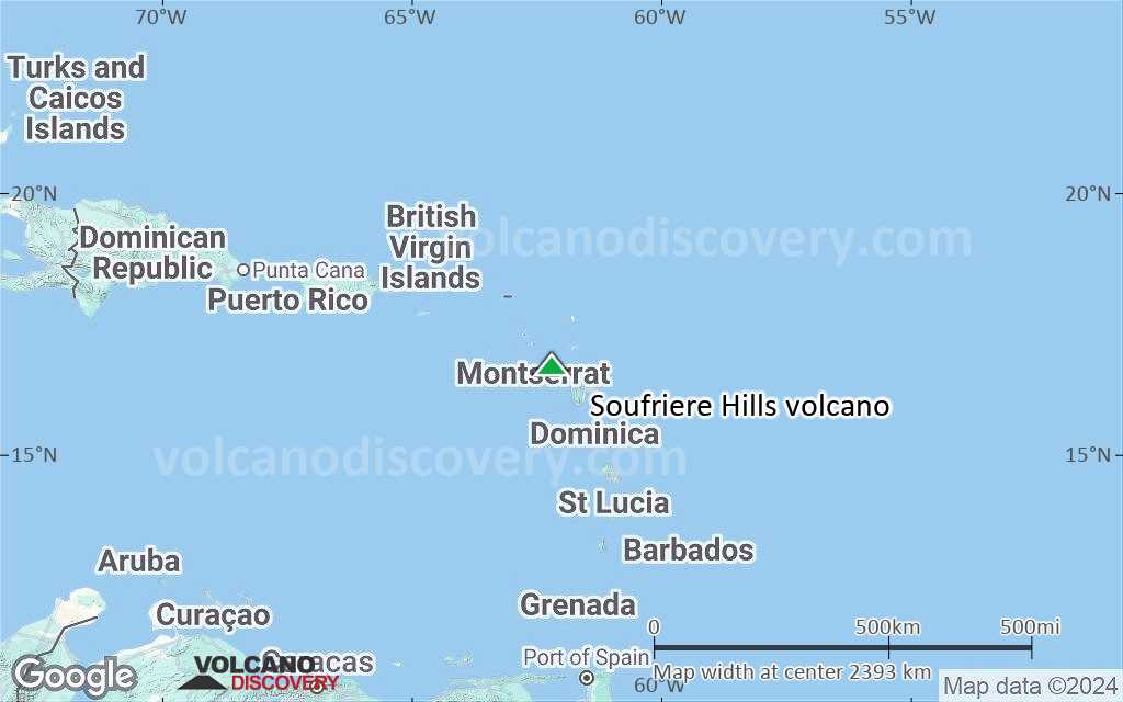 Terrain-type map of Soufriere Hills volcano (region scale medium)