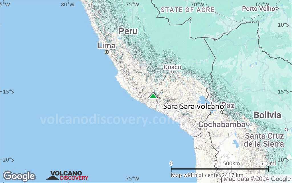 Terrain-type map of Sara Sara volcano (region scale medium)