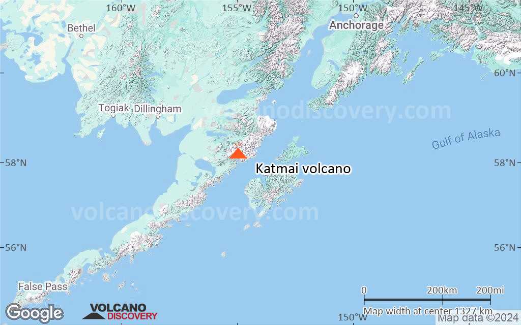 Terrain-type map of Katmai volcano (region scale medium)