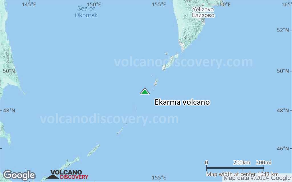 Terrain-type map of Ekarma volcano (region scale medium)