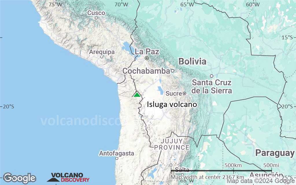 Terrain-type map of Isluga volcano (region scale medium)