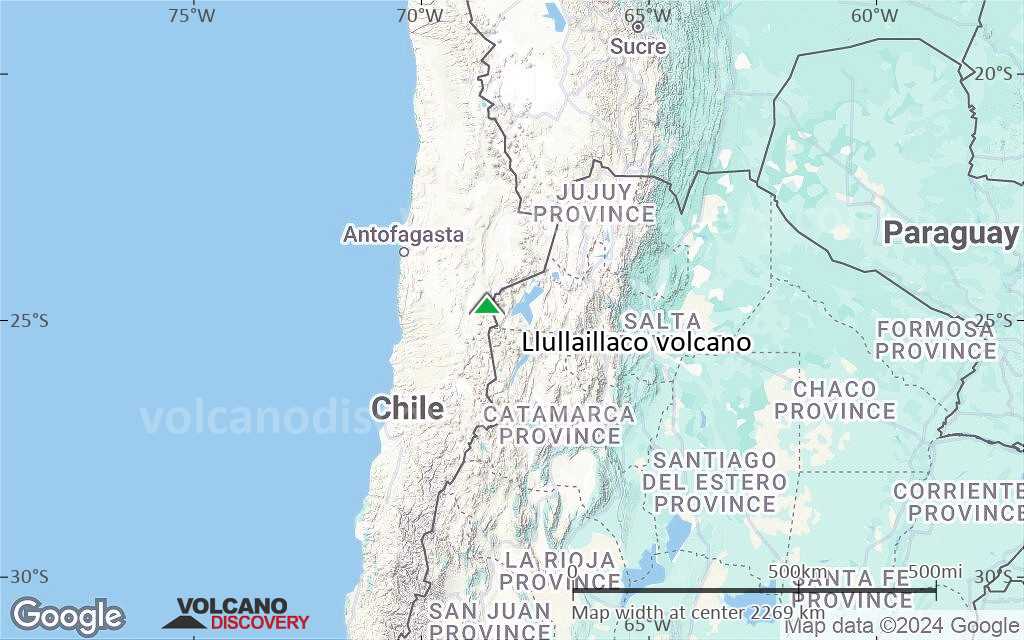 Terrain-type map of Llullaillaco volcano (region scale medium)