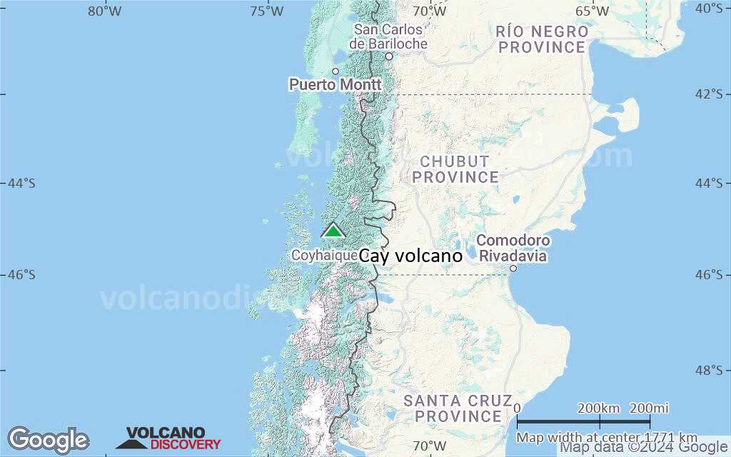 Terrain-type map of Cay volcano (region scale medium)