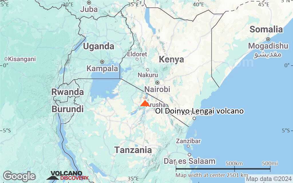 Terrain-type map of Ol Doinyo Lengai volcano (region scale medium)
