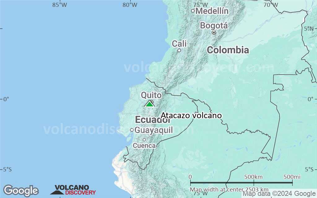 Terrain-type map of Atacazo volcano (region scale medium)