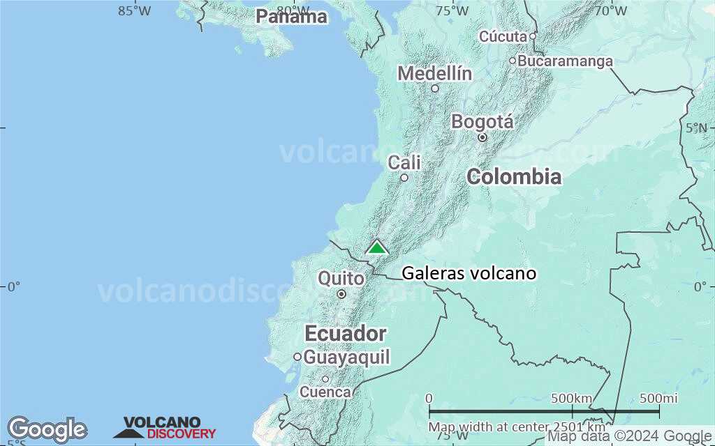 Terrain-type map of Galeras volcano (region scale medium)