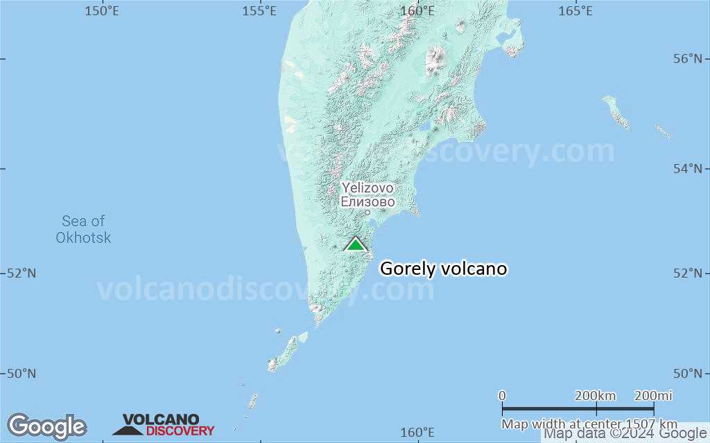 Terrain-type map of Gorely volcano (region scale medium)