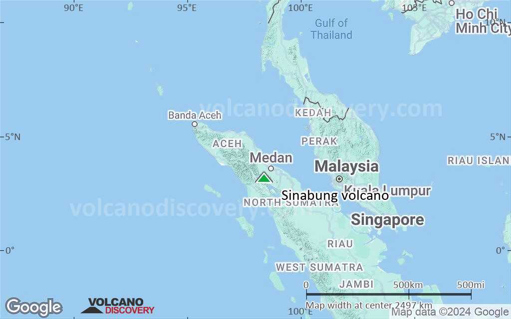 Terrain-type map of Sinabung volcano (region scale medium)