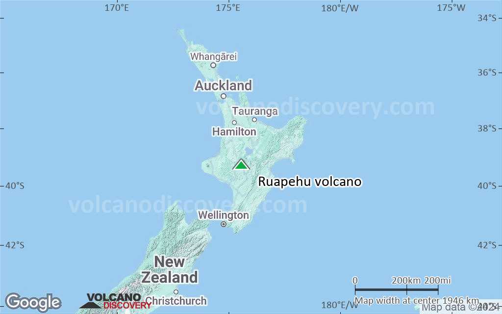 Terrain-type map of Ruapehu volcano (region scale medium)