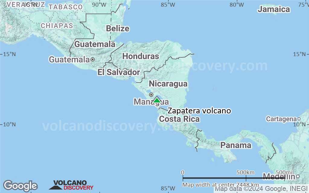 Terrain-type map of Zapatera volcano (region scale medium)