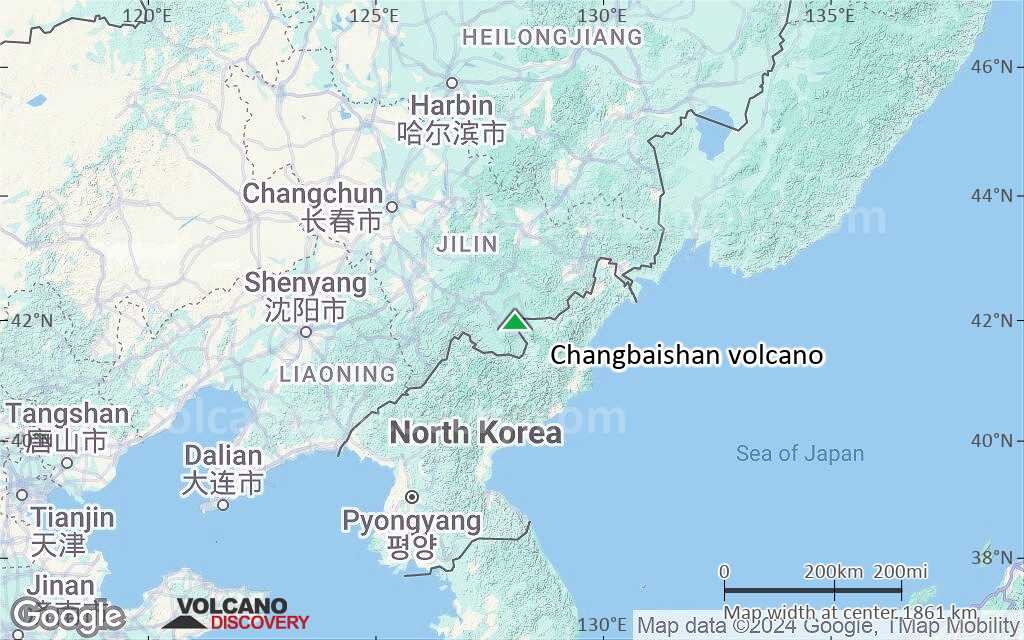 Terrain-type map of Changbaishan volcano (region scale medium)