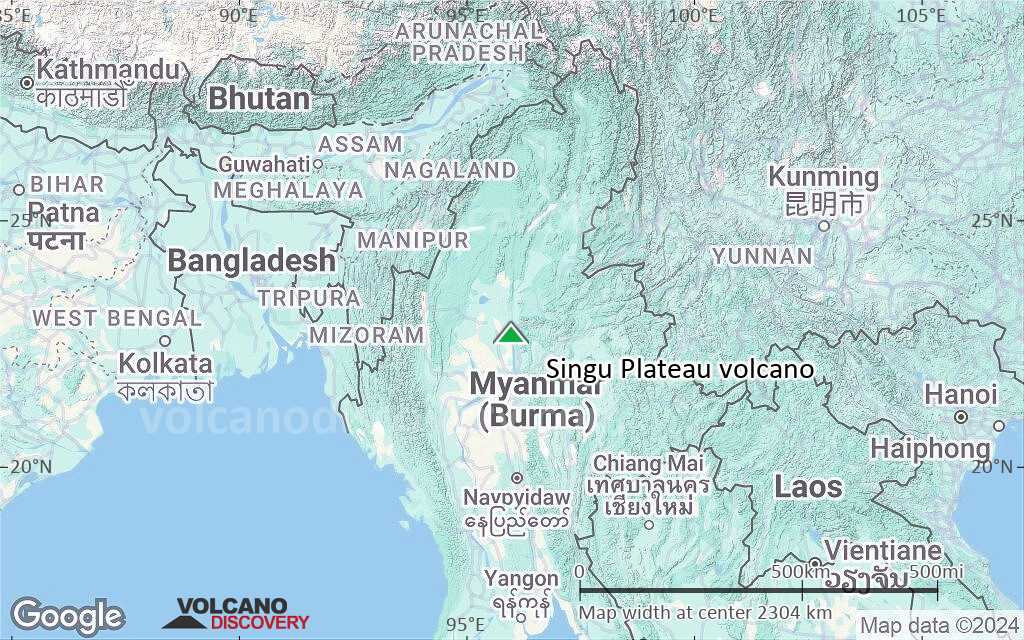 Terrain-type map of Singu Plateau volcano (region scale medium)