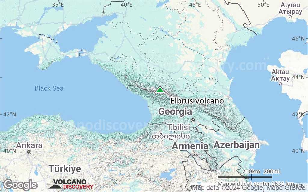 Terrain-type map of Elbrus volcano (region scale medium)