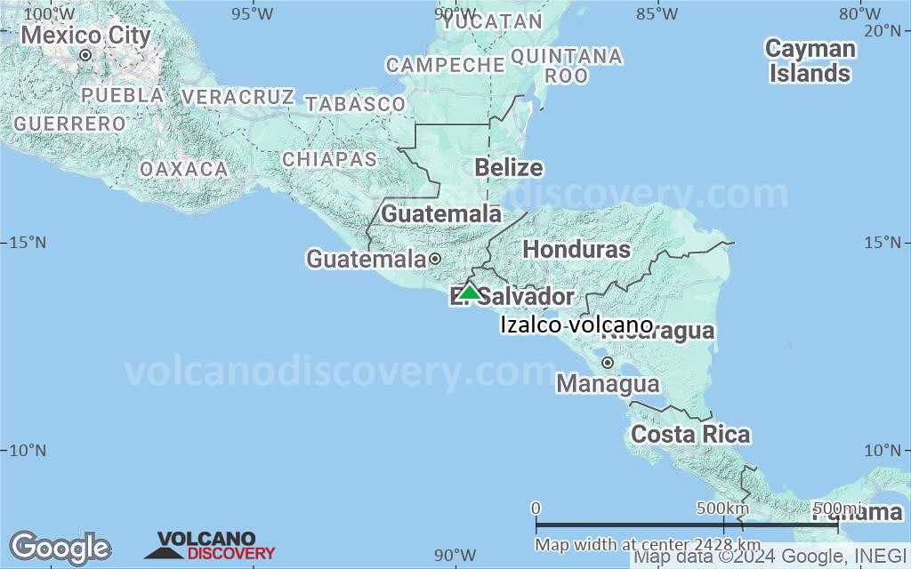 Terrain-type map of Izalco volcano (region scale medium)