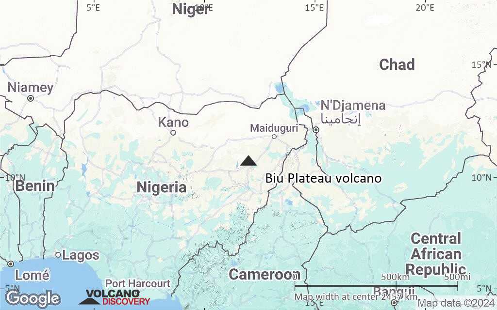 Terrain-type map of Biu Plateau volcano (region scale medium)