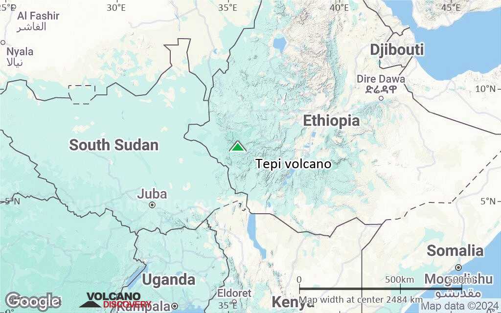 Terrain-type map of Tepi volcano (region scale medium)