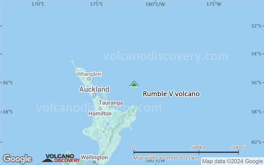 Terrain-type map of Rumble V volcano (region scale medium)