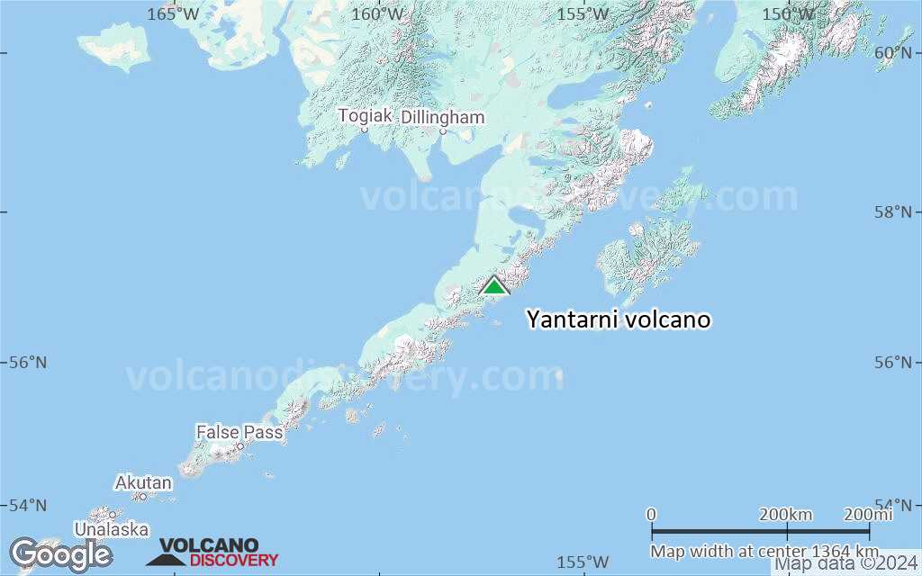 Terrain-type map of Yantarni volcano (region scale medium)