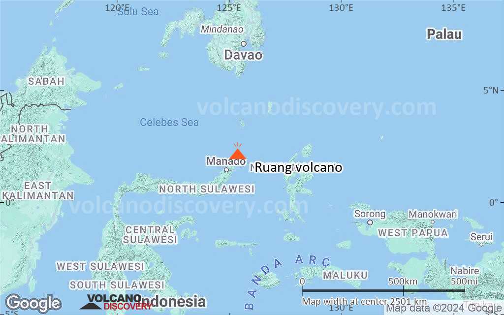 Terrain-type map of Ruang volcano (region scale medium)