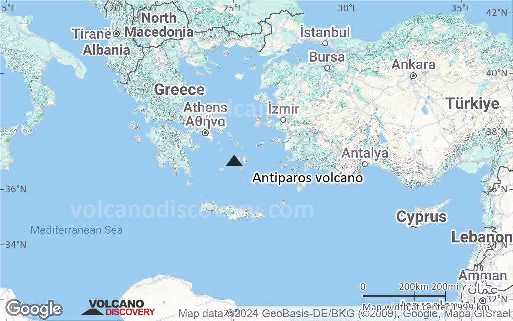 Terrain-type map of Antiparos volcano (region scale medium)