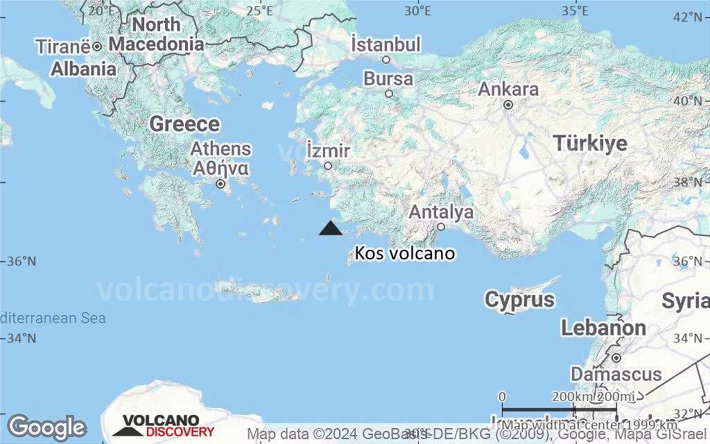 Terrain-type map of Kos volcano (region scale medium)