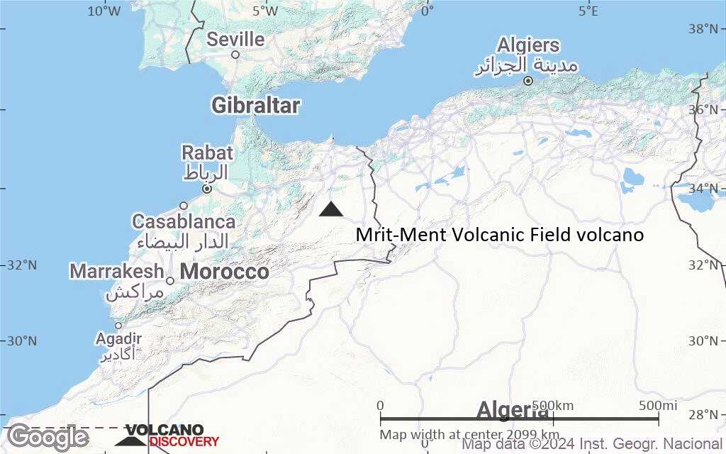 Terrain-type map of Mrit-Ment Volcanic Field volcano (region scale medium)