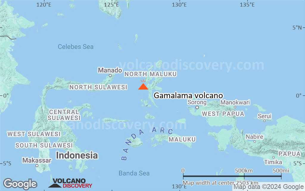 Terrain-type map of Gamalama volcano (region scale medium)