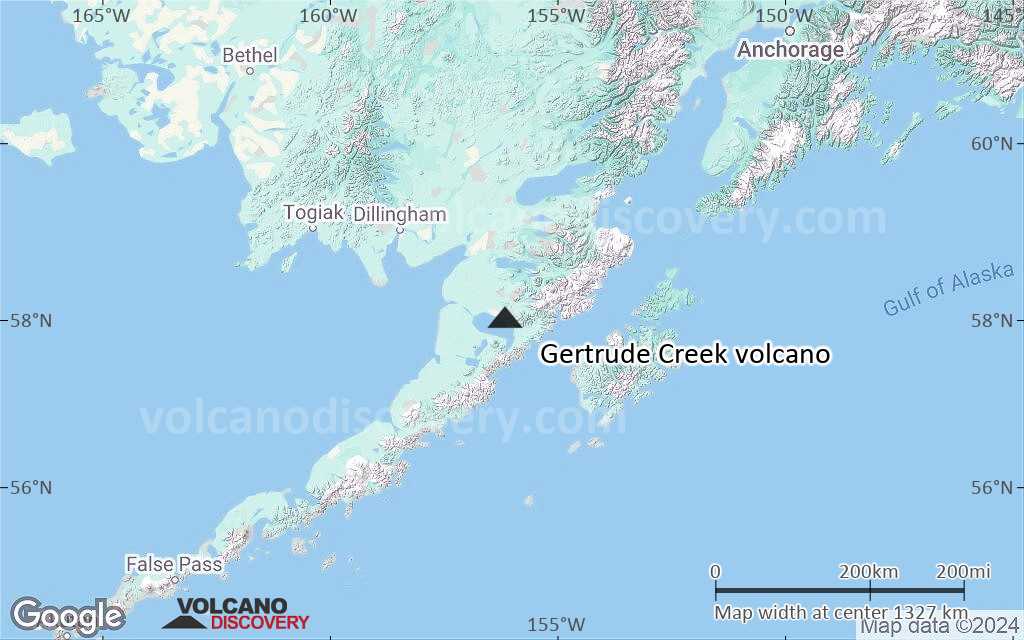 Terrain-type map of Gertrude Creek volcano (region scale medium)