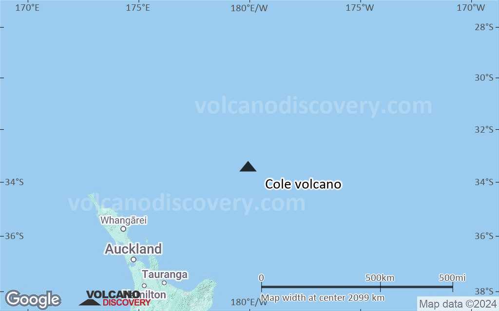 Terrain-type map of Cole volcano (region scale medium)