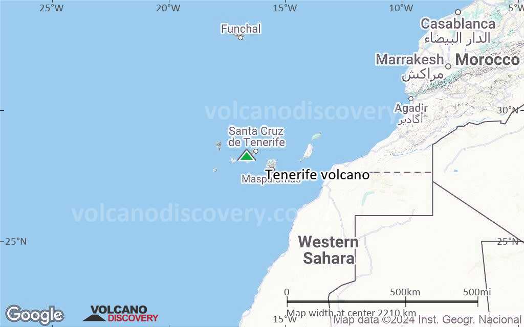 Terrain-type map of Tenerife volcano (region scale medium)