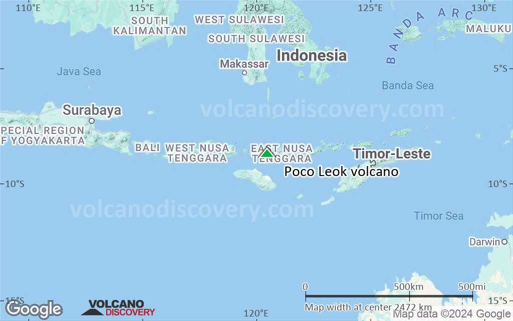 Terrain-type map of Poco Leok volcano (region scale medium)