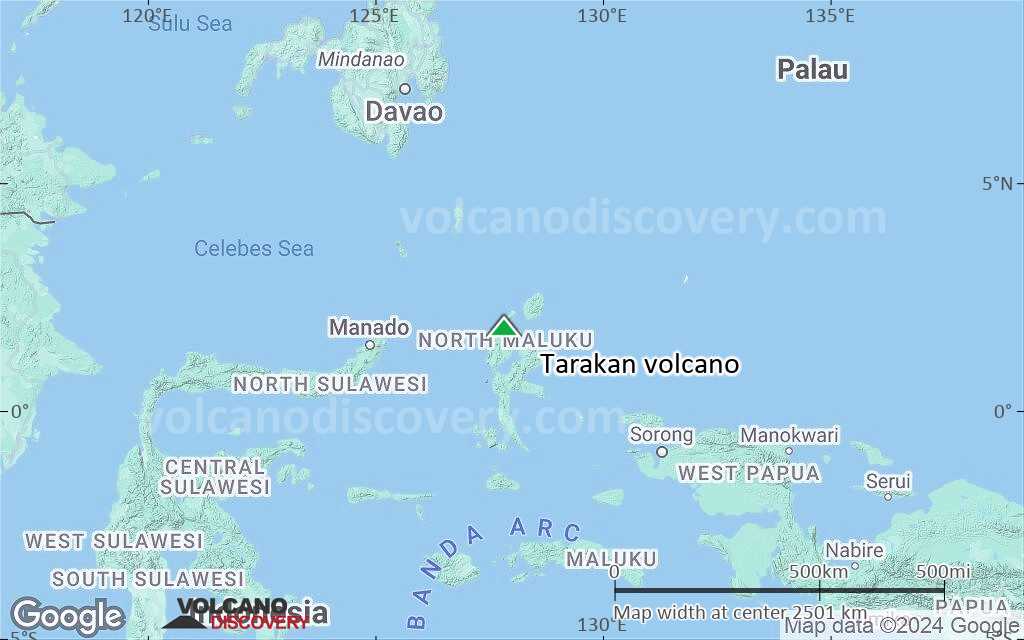 Terrain-type map of Tarakan volcano (region scale medium)