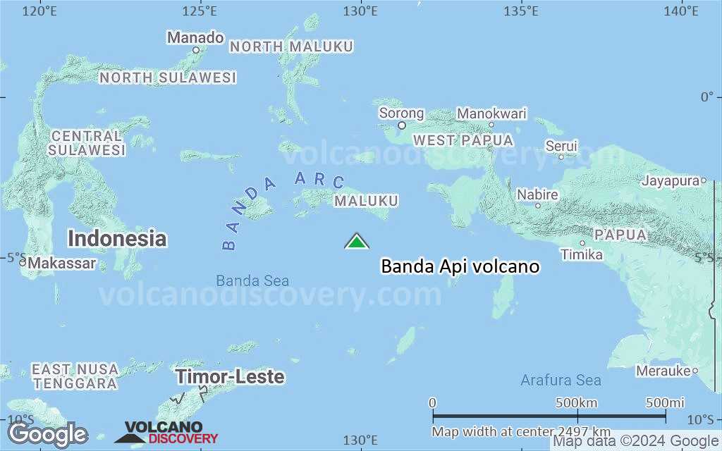 Terrain-type map of Banda Api volcano (region scale medium)