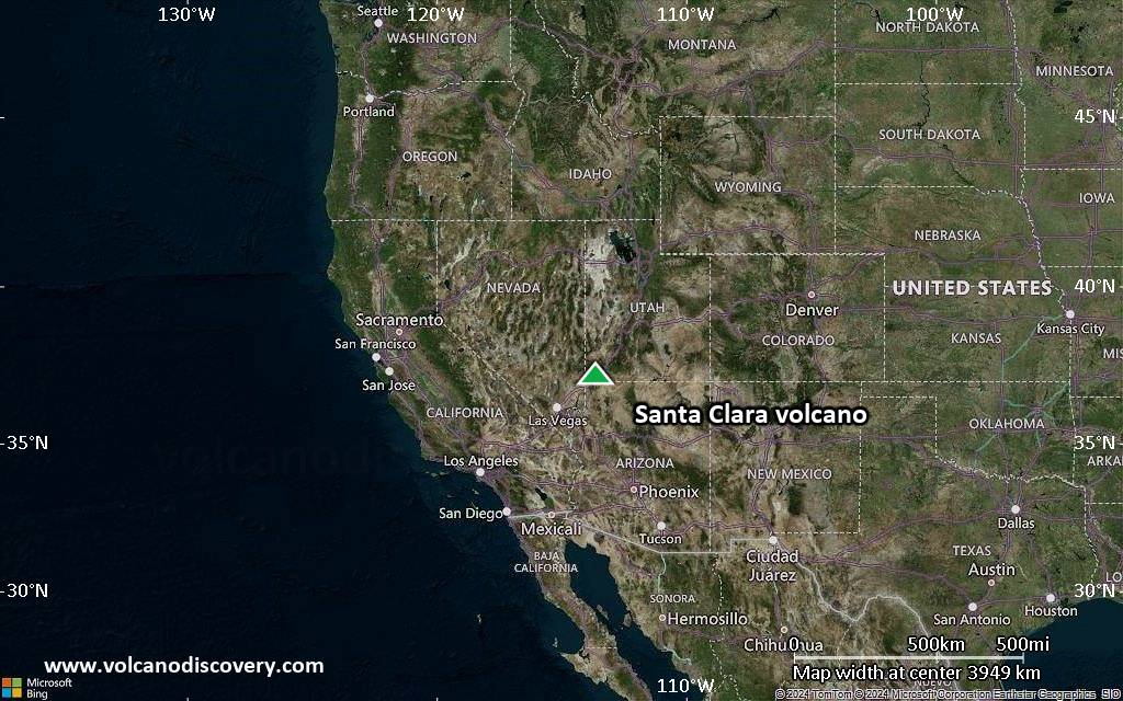 Satellite/aerial-type map of Santa Clara volcano (region scale large)