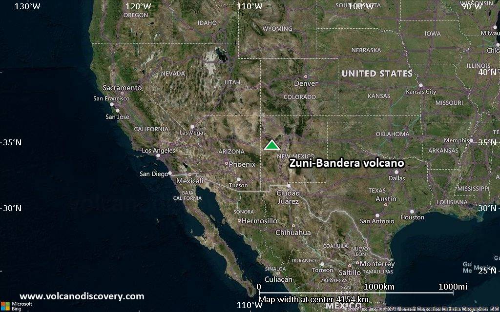 Satellite/aerial-type map of Zuni-Bandera volcano (region scale large)