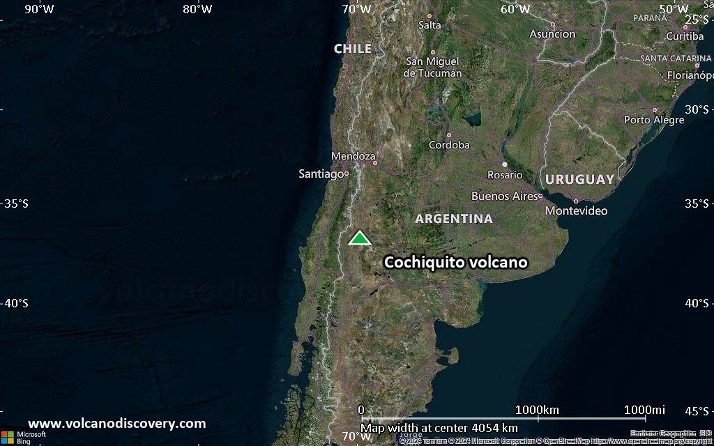Satellite/aerial-type map of Cochiquito volcano (region scale large)